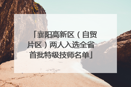 襄阳高新区（自贸片区）两人入选全省首批特级技师名单