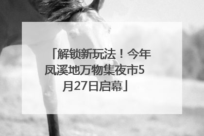 解锁新玩法！今年凤溪地万物集夜市5月27日启幕