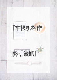 车检机构作弊，该抓