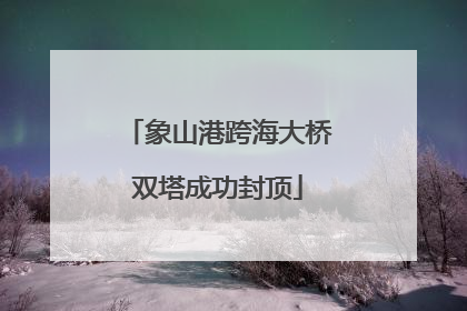 象山港跨海大桥双塔成功封顶