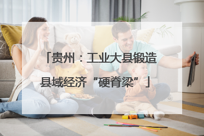 贵州：工业大县锻造县域经济“硬脊梁”
