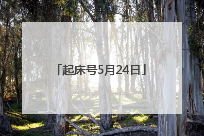 起床号5月24日