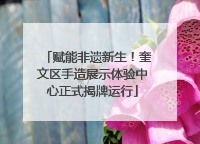 赋能非遗新生！奎文区手造展示体验中心正式揭牌运行
