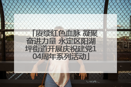 赓续红色血脉 凝聚奋进力量 永定区阳湖坪街道开展庆祝建党104周年系列活动