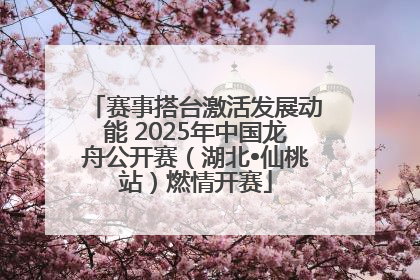 赛事搭台激活发展动能 2025年中国龙舟公开赛（湖北•仙桃站）燃情开赛