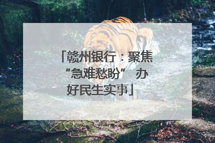 赣州银行：聚焦“急难愁盼” 办好民生实事