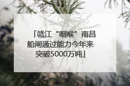 赣江“咽喉”南昌船闸通过能力今年来突破5000万吨