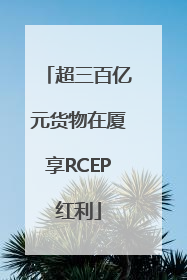 超三百亿元货物在厦享RCEP红利