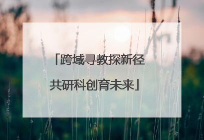 跨域寻教探新径 共研科创育未来