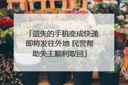 遗失的手机变成快递即将发往外地 民警帮助失主顺利取回
