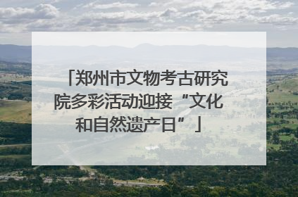 郑州市文物考古研究院多彩活动迎接“文化和自然遗产日”
