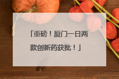 重磅！厦门一日两款创新药获批！