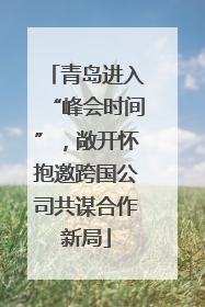 青岛进入“峰会时间”，敞开怀抱邀跨国公司共谋合作新局