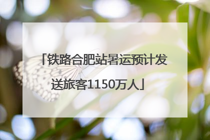 铁路合肥站暑运预计发送旅客1150万人