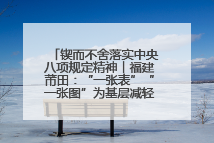 锲而不舍落实中央八项规定精神丨福建莆田：“一张表”“一张图”为基层减轻“数字负担”