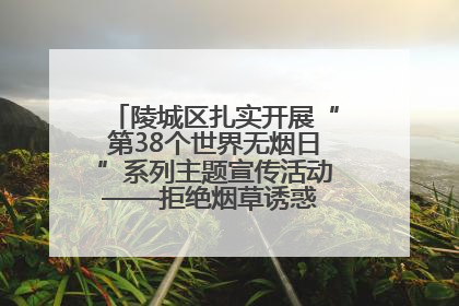 陵城区扎实开展“第38个世界无烟日”系列主题宣传活动——拒绝烟草诱惑 对第一支烟说不