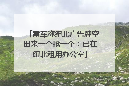 雷军称纽北广告牌空出来一个抢一个：已在纽北租用办公室