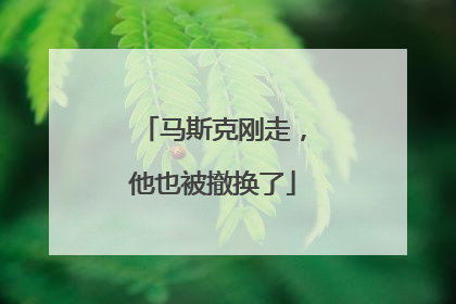 马斯克刚走，他也被撤换了