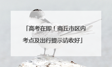 高考在即！商丘市区内考点及出行提示请收好