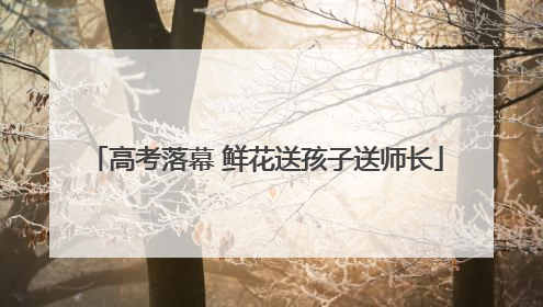 高考落幕 鲜花送孩子送师长