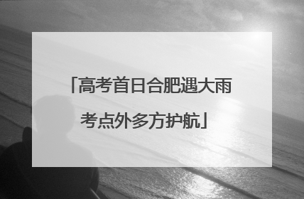 高考首日合肥遇大雨 考点外多方护航