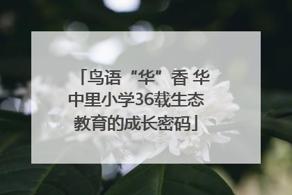 鸟语“华”香 华中里小学36载生态教育的成长密码