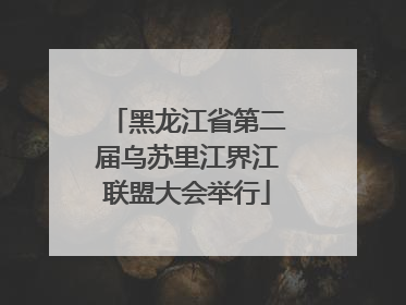 黑龙江省第二届乌苏里江界江联盟大会举行