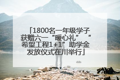 1800名一年级学子获赠六一“暖心礼” “希望工程1+1”助学金发放仪式在川举行