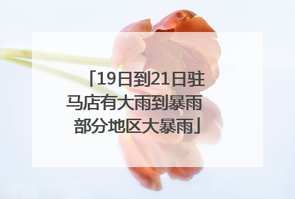 19日到21日驻马店有大雨到暴雨 部分地区大暴雨