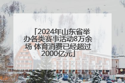 2024年山东省举办各类赛事活动8万余场 体育消费已经超过2000亿元