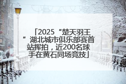 2025“楚天羽王”湖北城市俱乐部赛首站挥拍，近200名球手在黄石同场竞技