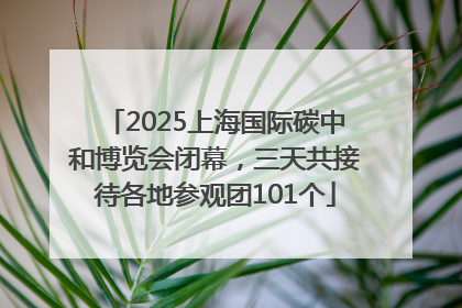 2025上海国际碳中和博览会闭幕，三天共接待各地参观团101个