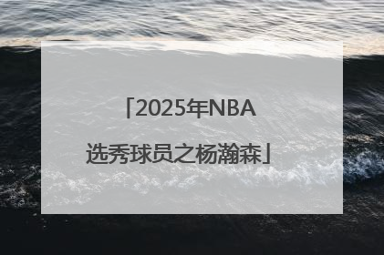 2025年NBA选秀球员之杨瀚森