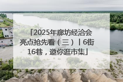 2025年廊坊经洽会亮点抢先看（三）丨6街16巷，邀你逛市集
