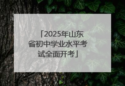 2025年山东省初中学业水平考试全面开考