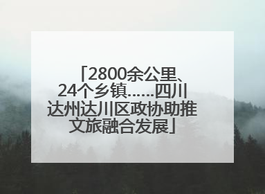 2800余公里、24个乡镇……四川达州达川区政协助推文旅融合发展