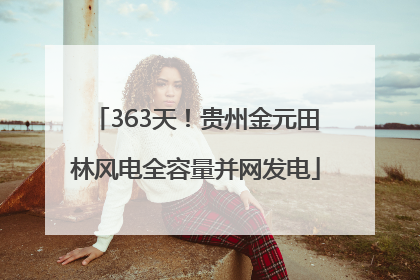 363天！贵州金元田林风电全容量并网发电