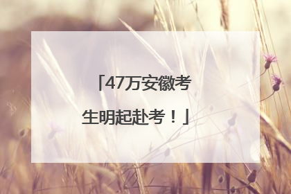 47万安徽考生明起赴考！