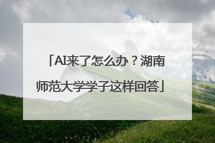 AI来了怎么办？湖南师范大学学子这样回答