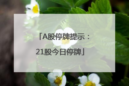A股停牌提示：21股今日停牌