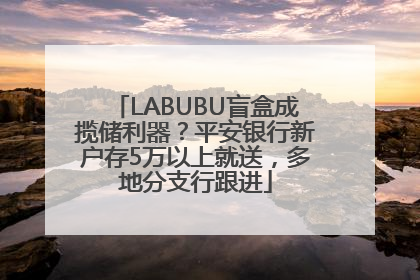LABUBU盲盒成揽储利器？平安银行新户存5万以上就送，多地分支行跟进